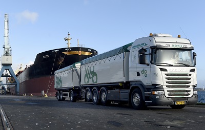DLG lastbil på havnen i Fredericia